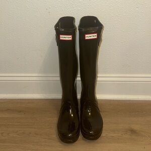 Hunter Sleek Black Women's Winter and Rain Boots Size 9